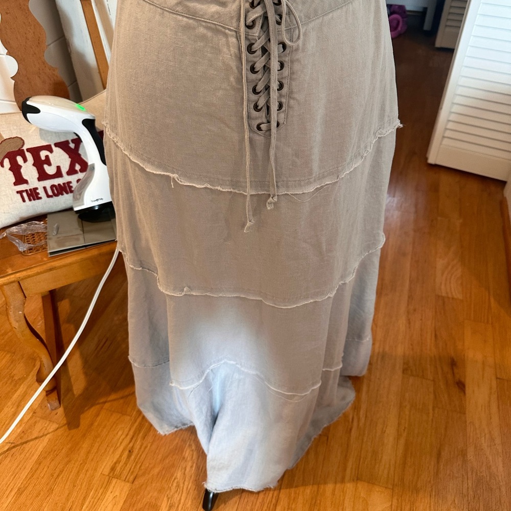 CAbi Women's Maxi Skirt - Light Gray